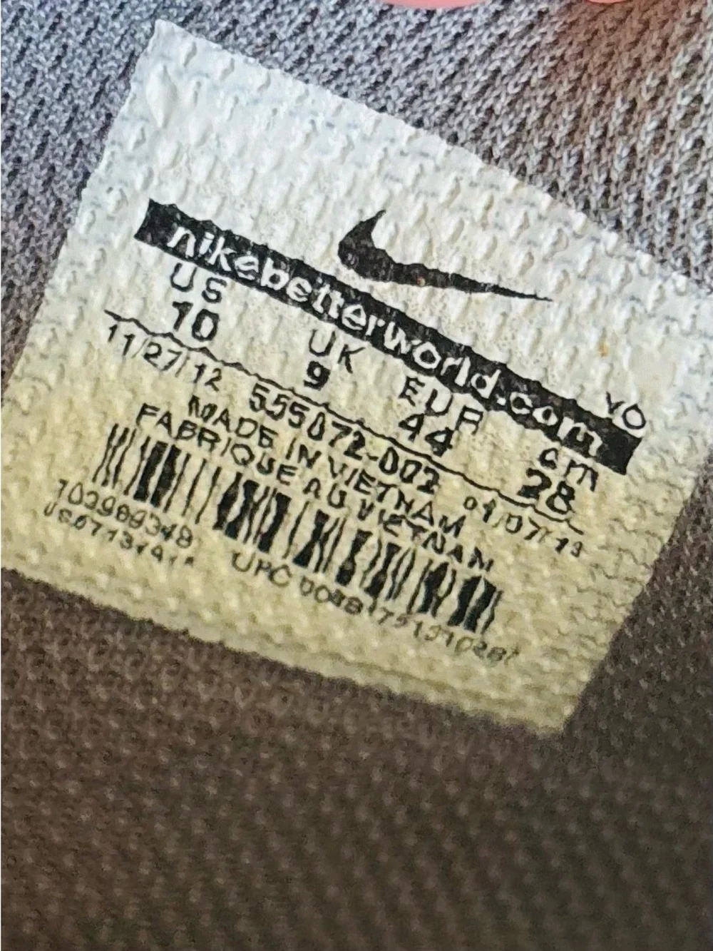 Nike Gray, Black and White Men's Athletic Sneakers